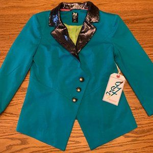 SOLD - Iron Fist Teal Star Struck Sequins Blazer